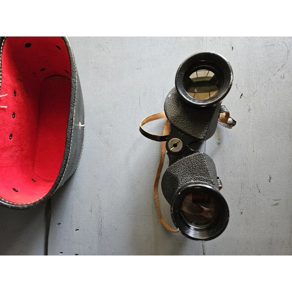 Vintage Sears Binoculars Model 6243 Extra Wide Angle 7x35 MM W Case Collectible